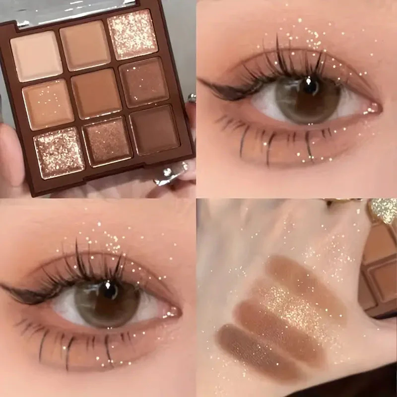 9 Colors Eyeshadow Palette Earth Color Tone Light Makeup - Image 3
