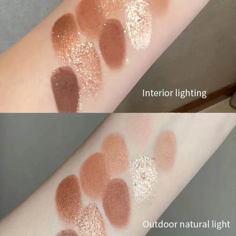 9 Colors Eyeshadow Palette Earth Color Tone Light Makeup - Image 5