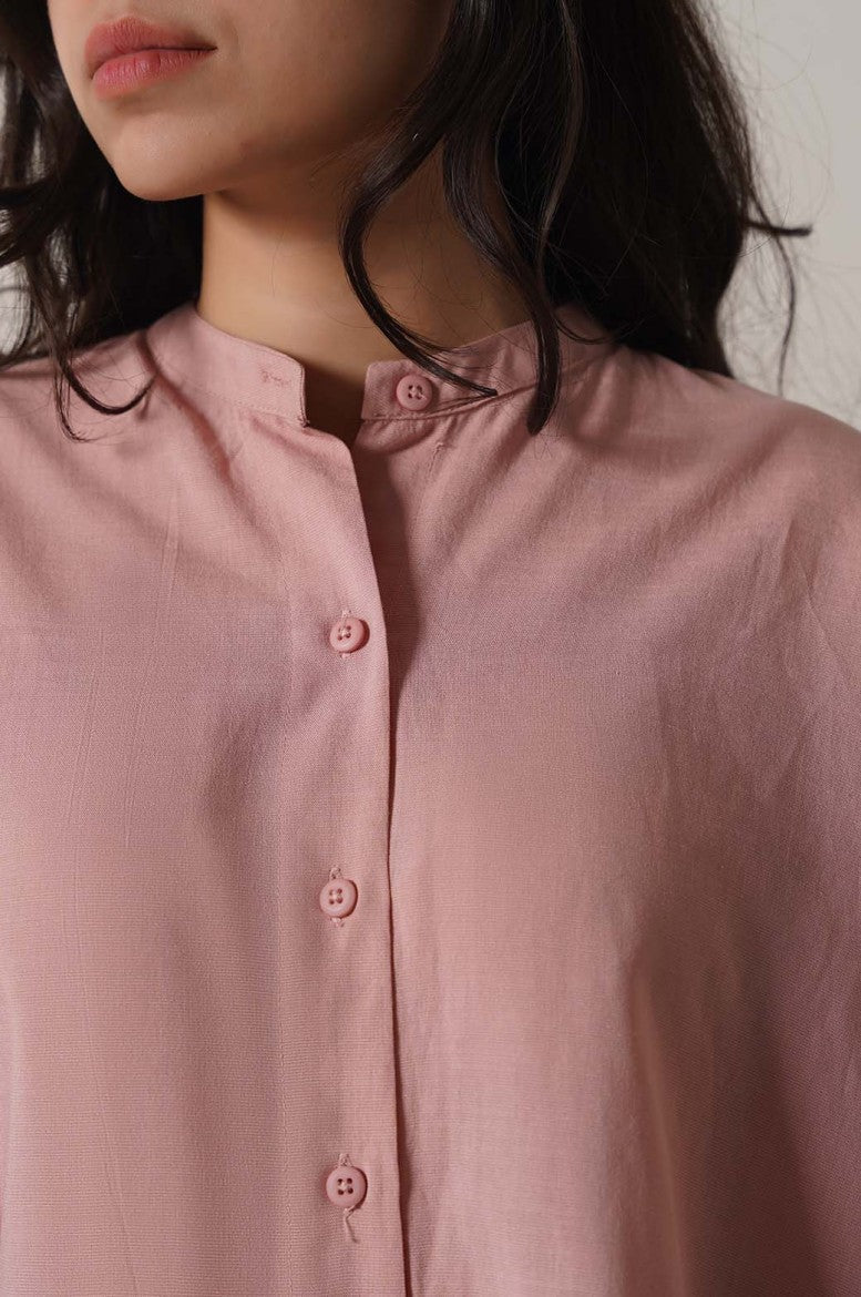 BAND COLLAR LONG SHIRT - Image 2