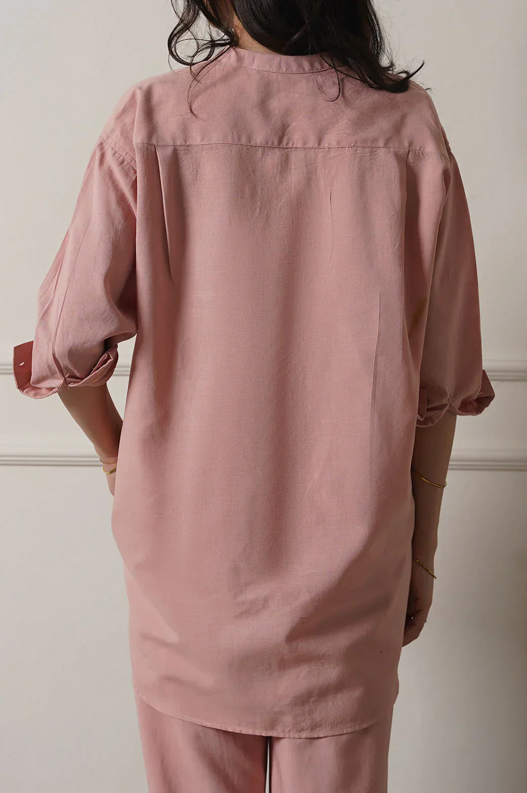 BAND COLLAR LONG SHIRT - Image 3